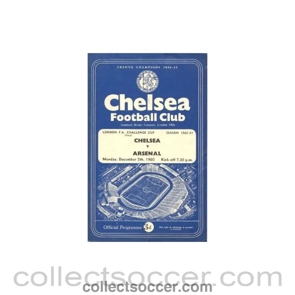 1960 - Chelsea v Arsenal official programme 05/12/1960