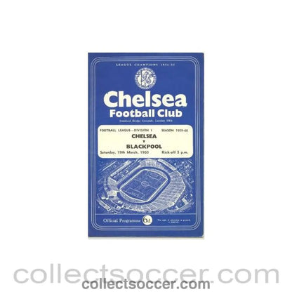 1960 - Chelsea v Blackpool official programme 19/03/1960 - Collect Soccer
