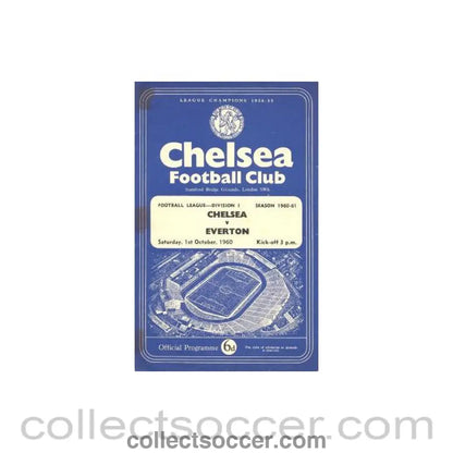1960 - Chelsea v Everton official programme 01/10/1960 not complete