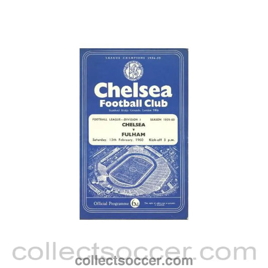 1960 - Chelsea v Fulham official programme 13/02/1960