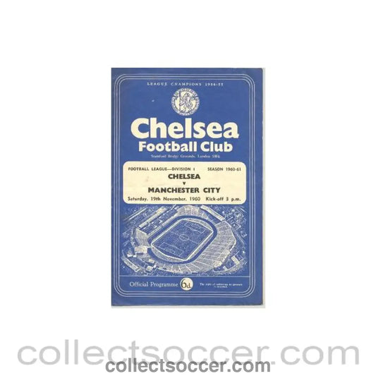 1960 - Chelsea v Manchester City official programme 19/11/1960