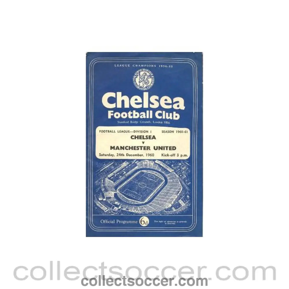 1960 - Chelsea v Manchester United official programme 24/12/1960