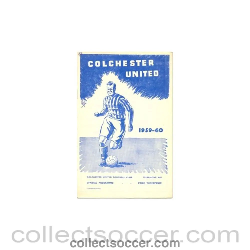 1960 - Colchester United v Sothampton official programme 16/01/1960 - Collect Soccer