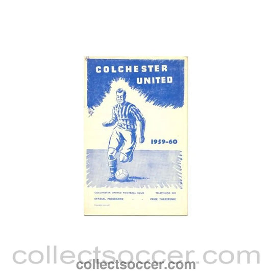 1960 - Colchester United v Sothampton official programme 16/01/1960 - Collect Soccer