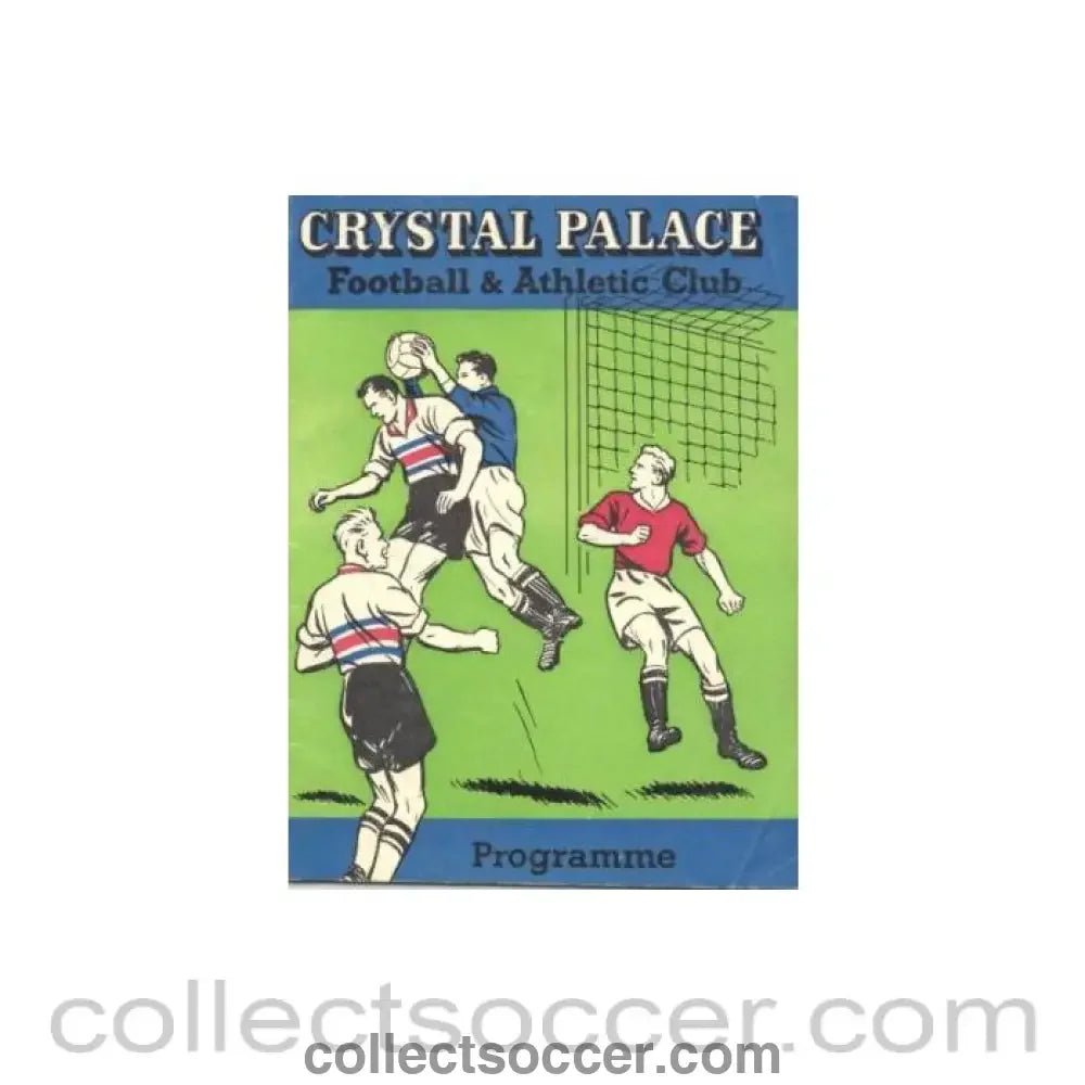 1960 - Crystal Palace v Watford official programme 26/11/1960 - Collect Soccer