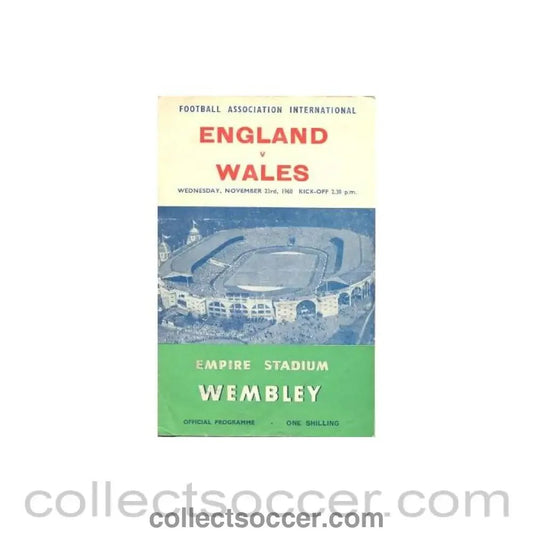 1960 England v Wales official programme 23/11/1960 - Collect Soccer