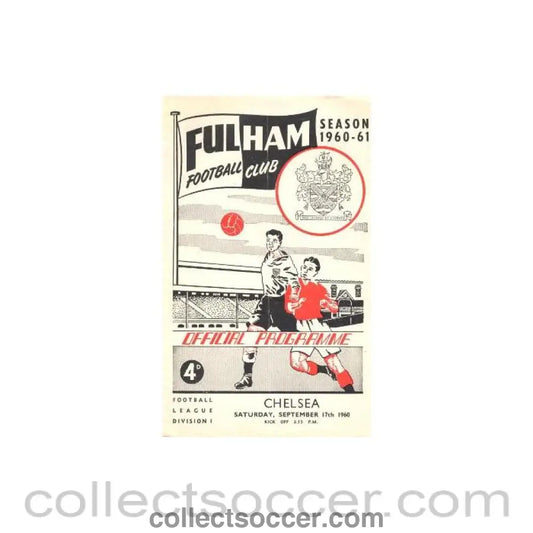 1960 - Fulham v Chelsea official programme 17/09/1960