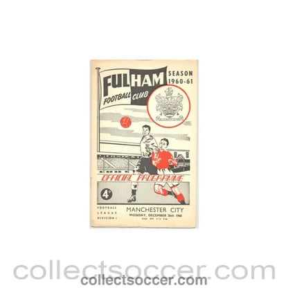 1960 - Fulham v Manchester City programme 26/12/1960 - Collect Soccer