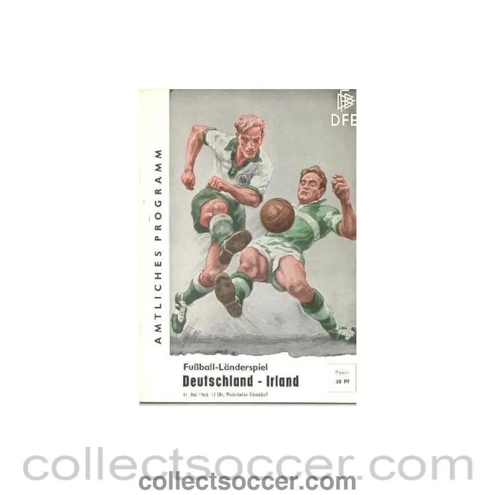 1960 - Germany v Ireland official programme 11/05/1960 - Collect Soccer