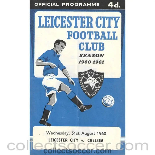 1960 - Leicester City v Chelsea Official Programme 31/8/1960 - Collect Soccer