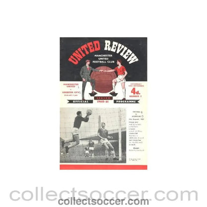 1960 - Manchester United v Leicester City official programme 10/09/1960 - Collect Soccer