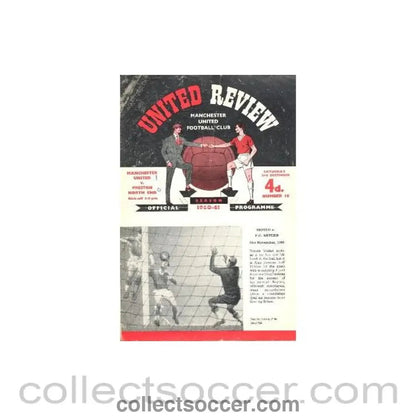 1960 - Manchester United v Preston North End official programme 03/12/1960 - Collect Soccer