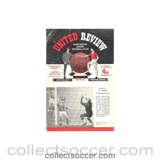 1960 - Manchester United v Preston North End official programme 03/12/1960 - Collect Soccer