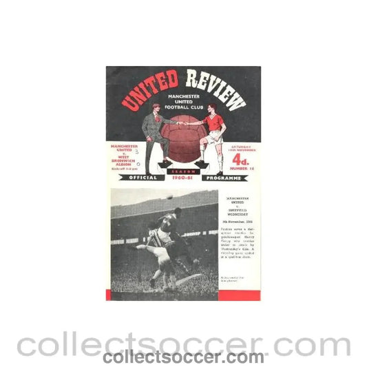 1960 - Manchester United v West Bromwich Albion official programme 19/11/1960 - Collect Soccer