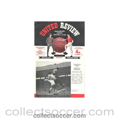 1960 - Manchester United v West Bromwich Albion official programme 19/11/1960 - Collect Soccer