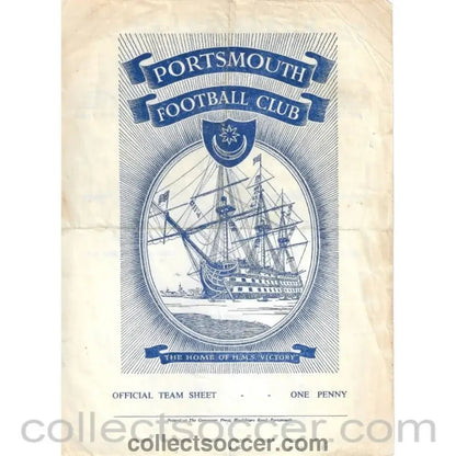 1960 - Portsmouth v Chelsea 4th Round League Cup Official Programme 14/12/1960 - Collect Soccer