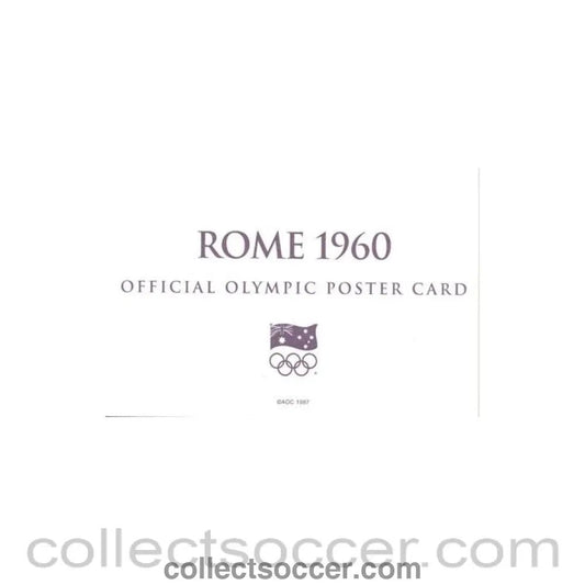 1960 - Rome 1960 Official Olympic Poster Card - Collect Soccer