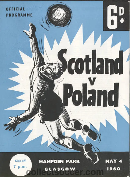 1960 Scotland v Poland Official Football Programme