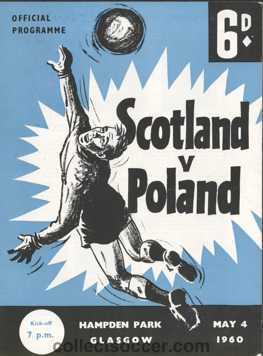 1960 Scotland v Poland Official Football Programme
