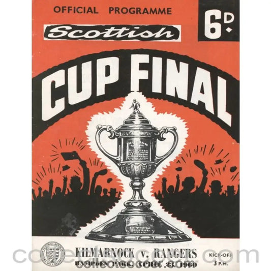 1960 Scottish Cup Final Kilmarnock v Glasgow Rangers Official Football Programme - Collect Soccer
