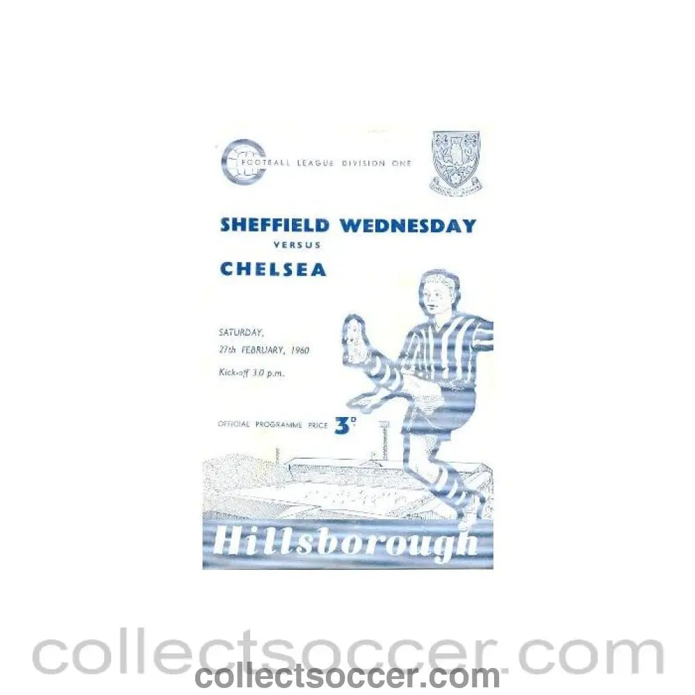 1960 - Sheffield Wednesday vChelsea official programme 27/02/1960 - Collect Soccer