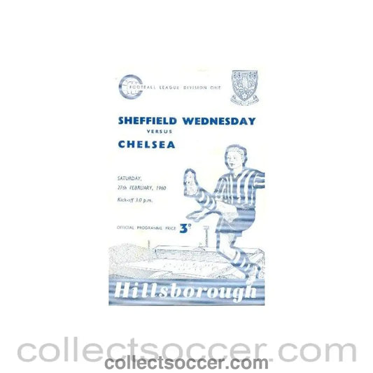 1960 - Sheffield Wednesday vChelsea official programme 27/02/1960