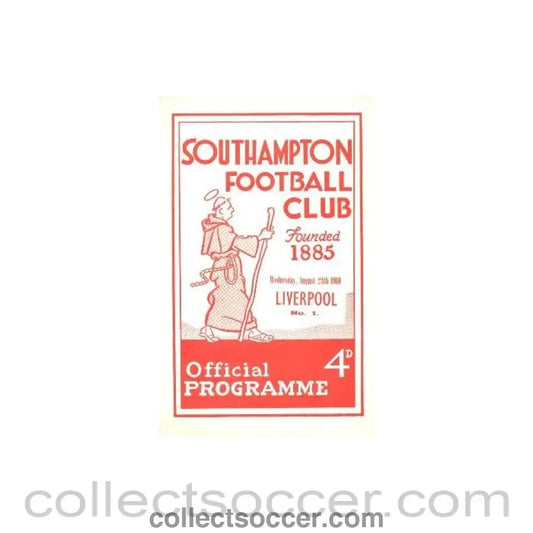 1960 - Southampton v Liverpool official programme 24/08/1960 - Collect Soccer