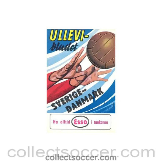 1960 Sweden v Denmark official programme 23/10/1960 - Collect Soccer