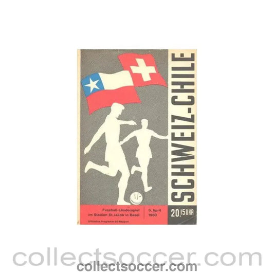 1960 Switzerland v Chile official programme 06/04/1960 - Collect Soccer