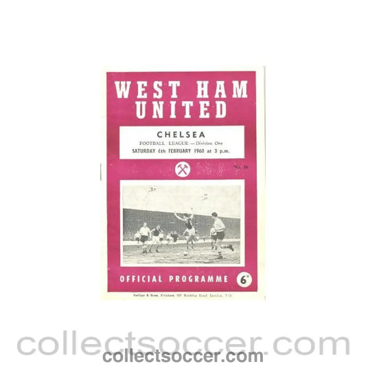 1960 - West Ham United vChelsea official programme 06/02/1960