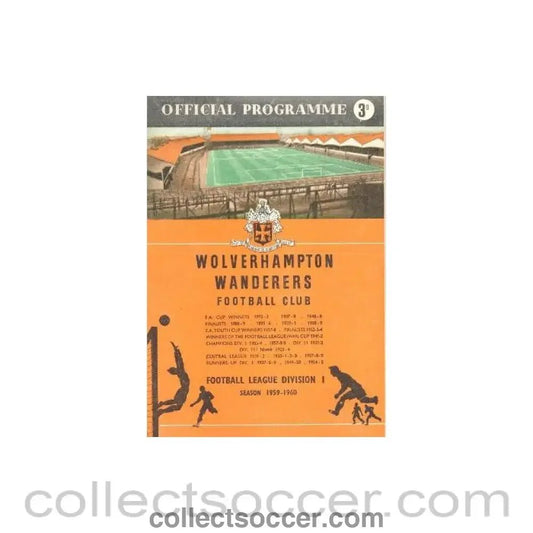 1960 - Wolverhampton Wanderers v Blackpool official programme 06/02/1960 Football League - Collect Soccer