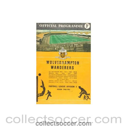 1960 - Wolverhampton Wanderers v Bolton Wanderers official programme 31/08/1960 Football League - Collect Soccer