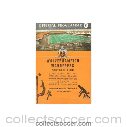 1960 - Wolverhampton Wanderers v Charlton Athletic official programme 30/01/1960 F.A. Cup - Collect Soccer