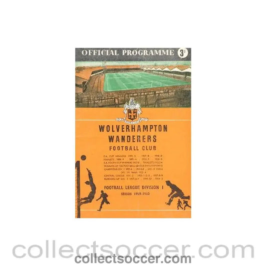 1960 - Wolverhampton Wanderers v Manchester City official programme 16/01/1960 Football League - Collect Soccer