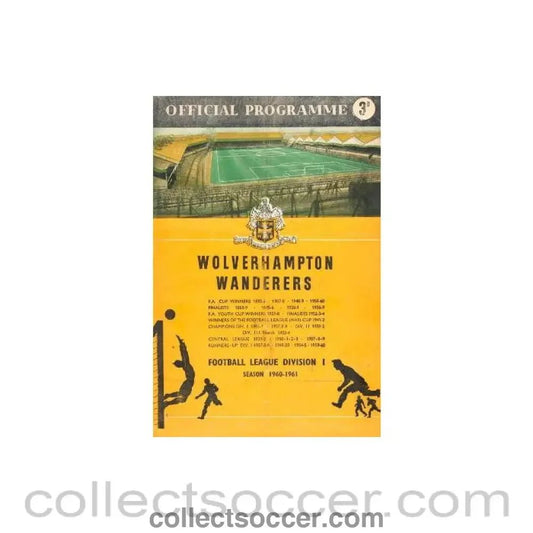 1960 - Wolverhampton Wanderers v Tottenham Hotspur official programme 01/10/1960 Football League - Collect Soccer