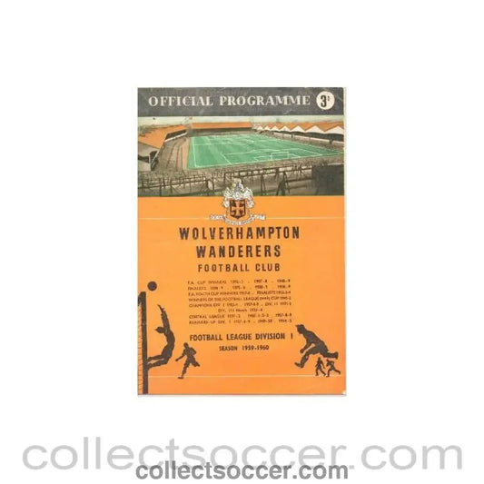 1960 - Wolverhampton Wanderers v Tottenham Hotspur official programme 23/04/1960 Football League - Collect Soccer