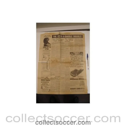 1961 - A page of The Weekly Herald newspaper of 12/02/1961 covering Tottenham Hotspur v Leicester City - Collect Soccer
