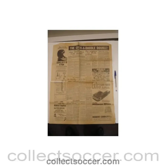 1961 - A page of The Weekly Herald newspaper of 12/02/1961 covering Tottenham Hotspur v Leicester City