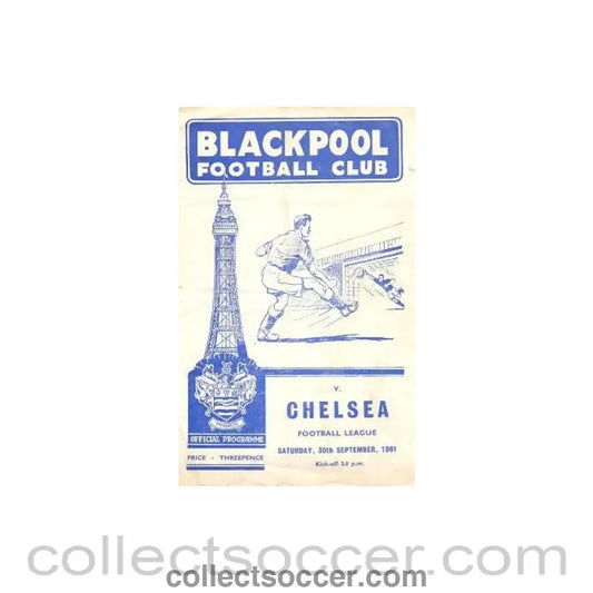 1961 - Blackpool v Chelsea official programme 30/09/1961