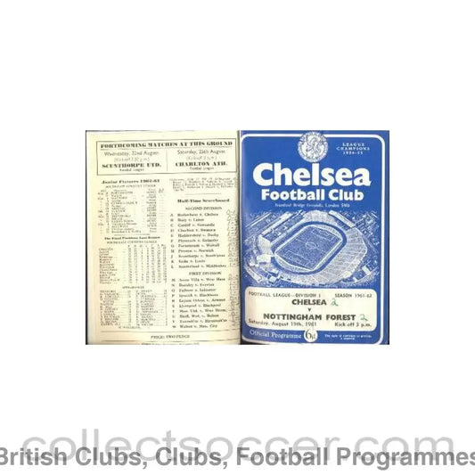 1961 - Bound volumeChelsea programmes 1961-1962