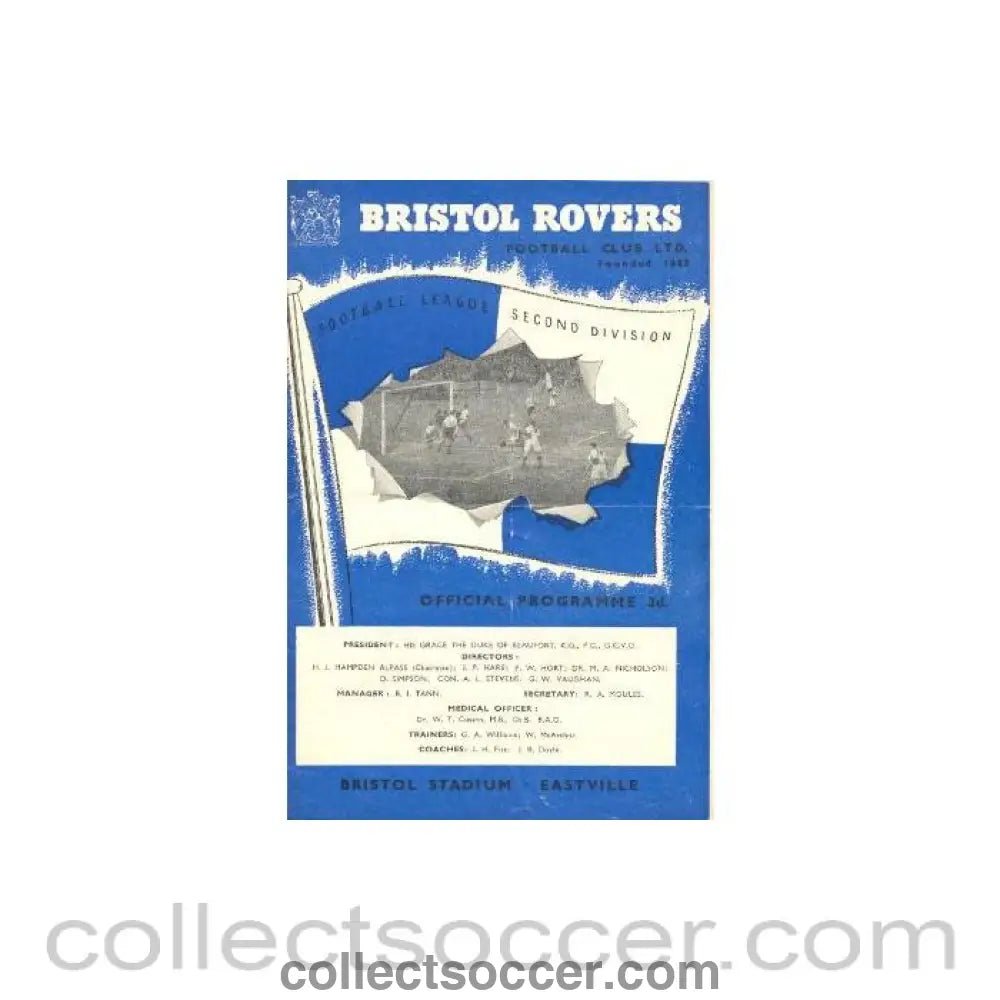 1961 - Bristol Rovers v Chelsea official programme 28/01/1961 - Collect Soccer