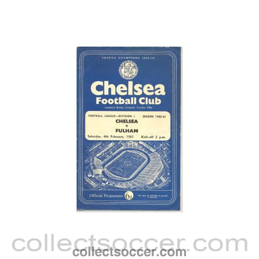 1961 - Chelsea v Fulham official programme 04/02/1961