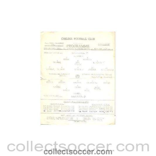 1961 - Chelsea v Oxford United official programme 28/01/1961 F.A. Youth Challenge Cup