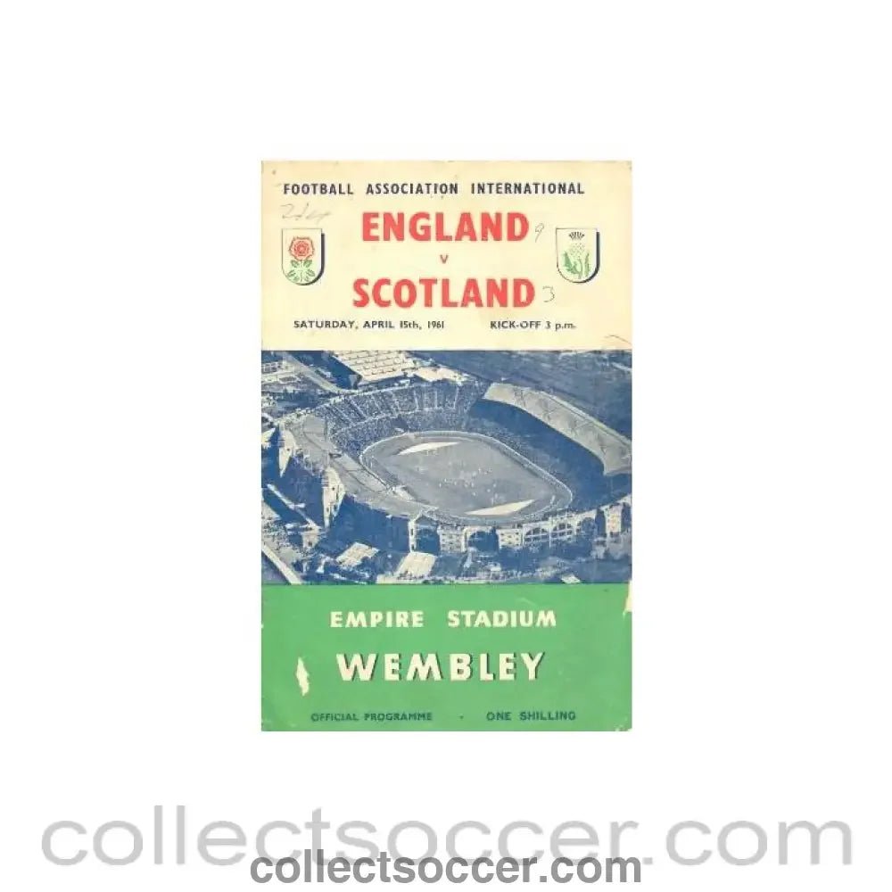 1961 England v Scotland official programme 15/04/1961 - Collect Soccer