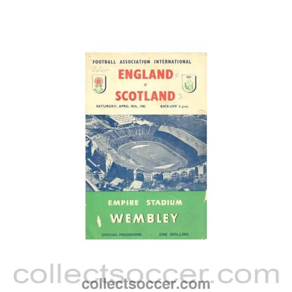 1961 England v Scotland official programme 15/04/1961 - Collect Soccer