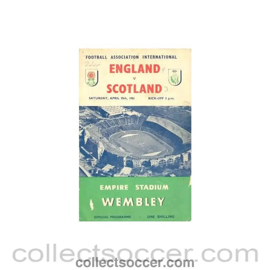 1961 England v Scotland official programme 15/04/1961 - Collect Soccer