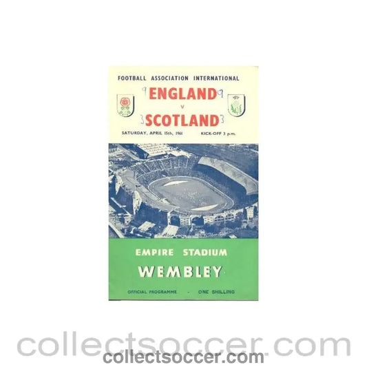 1961 England v Scotland official programme 15/04/1961 - Collect Soccer
