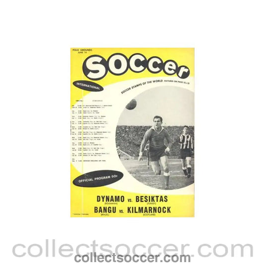 1961 - In the USA - Dynamo Rumania v Besiktas and Bangu Brazil v Kilmarnock official programme 1961 - Collect Soccer