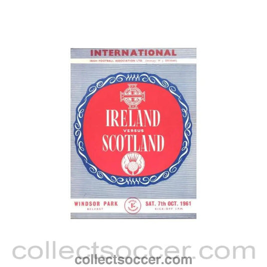 1961 - Ireland v Scotland official programme 07/10/1961 - Collect Soccer