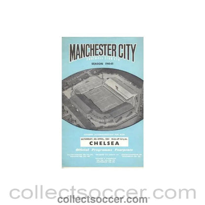 1961 - Manchester City v Chelsea official programme 08/04/1961 - Collect Soccer